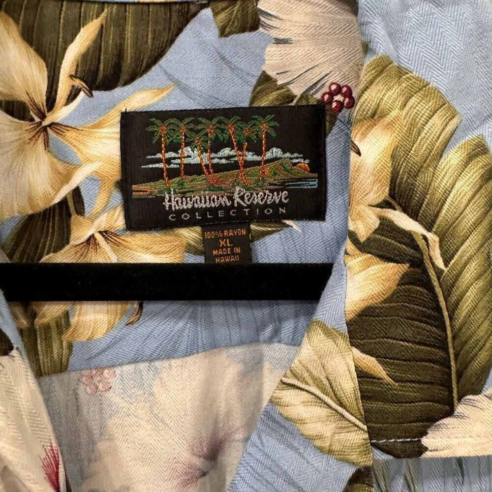 Hawaiian reserve collection men's 100% rayon shirt size XL - Picture 3 of 8